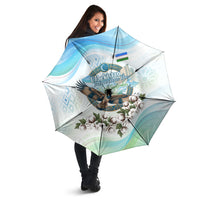 Uzbekistan Independence Day Umbrella Honor The Legacy Flying Eagle Plants National Emblem