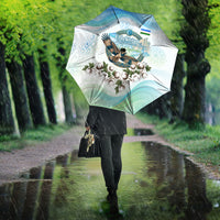 Uzbekistan Independence Day Umbrella Honor The Legacy Flying Eagle Plants National Emblem