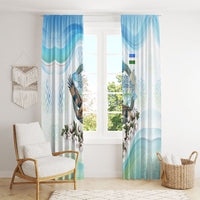 Uzbekistan Independence Day Window Curtain Honor The Legacy Flying Eagle Plants National Emblem
