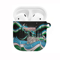 Uzbekistan Independence Day AirPods Case Freedom Snow Leopard Minaret Architecture Flag