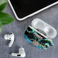 Uzbekistan Independence Day AirPods Case Freedom Snow Leopard Minaret Architecture Flag