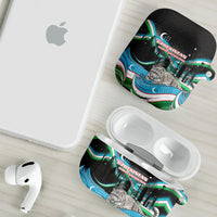 Uzbekistan Independence Day AirPods Case Freedom Snow Leopard Minaret Architecture Flag