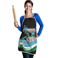 Uzbekistan Independence Day Apron Freedom Snow Leopard Minaret Architecture Flag