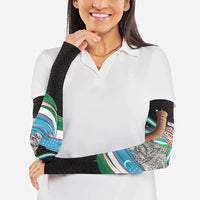 Uzbekistan Independence Day Arm Sleeves Freedom Snow Leopard Minaret Architecture Flag