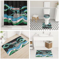 Uzbekistan Independence Day Bathroom Set Freedom Snow Leopard Minaret Architecture Flag