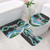 Uzbekistan Independence Day Bathroom Set Freedom Snow Leopard Minaret Architecture Flag