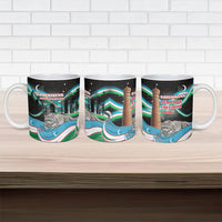Uzbekistan Independence Day Ceramic Mug Freedom Snow Leopard Minaret Architecture Flag
