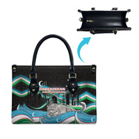 Uzbekistan Independence Day Leather Bag Freedom Snow Leopard Minaret Architecture Flag