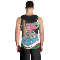 Uzbekistan Independence Day Men Tank Top Freedom Snow Leopard Minaret Architecture Flag