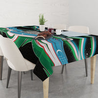 Uzbekistan Independence Day Tablecloth Freedom Snow Leopard Minaret Architecture Flag