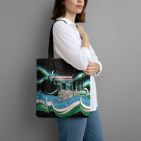 Uzbekistan Independence Day Tote Bag Freedom Snow Leopard Minaret Architecture Flag