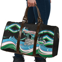 Uzbekistan Independence Day Travel Bag Freedom Snow Leopard Minaret Architecture Flag