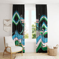 Uzbekistan Independence Day Window Curtain Freedom Snow Leopard Minaret Architecture Flag