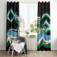 Uzbekistan Independence Day Window Curtain Freedom Snow Leopard Minaret Architecture Flag