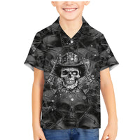 Cowboy Skull Family Matching Mermaid Dress and Hawaiian Shirt Cowboy Take Me Away - Wonder Print Shop