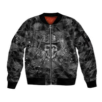 Cowboy Skull Sleeve Zip Bomber Jacket Cowboy Take Me Away - Wonder Print Shop