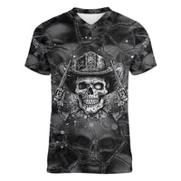 Cowboy Skull Women V Neck T Shirt Cowboy Take Me Away - Wonder Print Shop