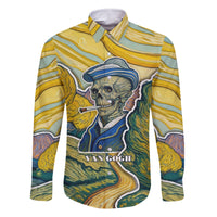 Vincent Van Gogh Skull Family Matching Mermaid Dress and Hawaiian Shirt - Wonder Print Shop