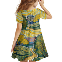 Vincent Van Gogh Skull Kid Short Sleeve Dress - Wonder Print Shop
