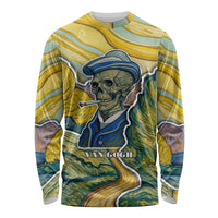 Vincent Van Gogh Skull Long Sleeve Shirt - Wonder Print Shop