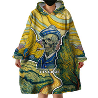 Vincent Van Gogh Skull Wearable Blanket Hoodie - Wonder Print Shop