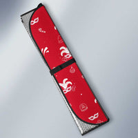 Antigua and Barbuda Christmas Auto Sun Shade with Santa Pineapple Palm Tree Parrot and Gift Design - Wonder Print Shop