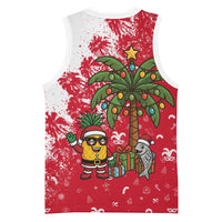 Antigua and Barbuda Christmas Basketball Jersey with Santa Pineapple Palm Tree Parrot and Gift Design - Wonder Print Shop