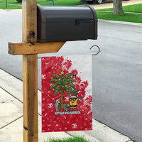 Antigua and Barbuda Christmas Garden Flag with Santa Pineapple Palm Tree Parrot and Gift Design - Wonder Print Shop