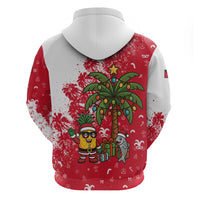 Antigua and Barbuda Christmas Hoodie with Santa Pineapple Palm Tree Parrot and Gift Design - Wonder Print Shop