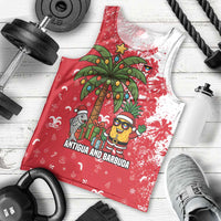 Antigua and Barbuda Christmas Men Tank Top with Santa Pineapple Palm Tree Parrot and Gift Design - Wonder Print Shop