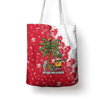 Antigua and Barbuda Christmas Tote Bag with Santa Pineapple Palm Tree Parrot and Gift Design - Wonder Print Shop