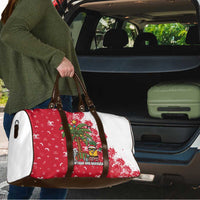 Antigua and Barbuda Christmas Travel Bag with Santa Pineapple Palm Tree Parrot and Gift Design - Wonder Print Shop