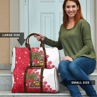 Antigua and Barbuda Christmas Travel Bag with Santa Pineapple Palm Tree Parrot and Gift Design - Wonder Print Shop