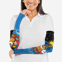 Antigua and Barbuda Christmas Arm Sleeves with Santa Sailboat Island Flag and Tropical Gift Design - Wonder Print Shop
