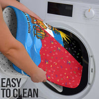 Antigua and Barbuda Christmas Bathroom Set with Santa Sailboat Island Flag and Tropical Gift Design - Wonder Print Shop