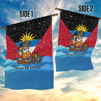 Antigua and Barbuda Christmas Garden Flag with Santa Sailboat Island Flag and Tropical Gift Design - Wonder Print Shop