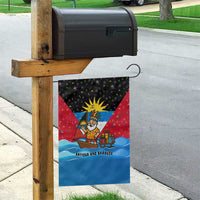 Antigua and Barbuda Christmas Garden Flag with Santa Sailboat Island Flag and Tropical Gift Design - Wonder Print Shop