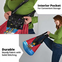 Antigua and Barbuda Christmas Grocery Bag with Santa Sailboat Island Flag and Tropical Gift Design - Wonder Print Shop