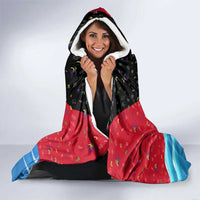 Antigua and Barbuda Christmas Hooded Blanket with Santa Sailboat Island Flag and Tropical Gift Design - Wonder Print Shop