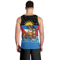 Antigua and Barbuda Christmas Men Tank Top with Santa Sailboat Island Flag and Tropical Gift Design - Wonder Print Shop