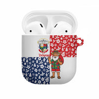 Panama Christmas AirPods Case with Tropical Santa National Coat of Arms and Festive Pattern Design - Wonder Print Shop