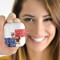 Panama Christmas AirPods Case with Tropical Santa National Coat of Arms and Festive Pattern Design - Wonder Print Shop