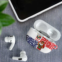 Panama Christmas AirPods Case with Tropical Santa National Coat of Arms and Festive Pattern Design - Wonder Print Shop