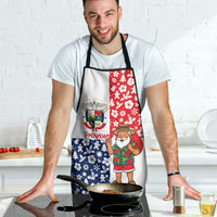 Panama Christmas Apron with Tropical Santa National Coat of Arms and Festive Pattern Design - Wonder Print Shop