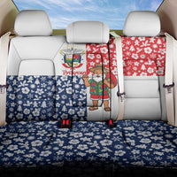 Panama Christmas Back Car Seat Cover with Tropical Santa National Coat of Arms and Festive Pattern Design - Wonder Print Shop