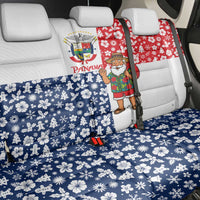 Panama Christmas Back Car Seat Cover with Tropical Santa National Coat of Arms and Festive Pattern Design - Wonder Print Shop