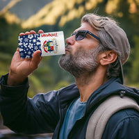 Panama Christmas 4 in 1 Can Cooler Tumbler with Tropical Santa National Coat of Arms and Festive Pattern Design - Wonder Print Shop