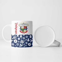 Panama Christmas Ceramic Mug with Tropical Santa National Coat of Arms and Festive Pattern Design - Wonder Print Shop