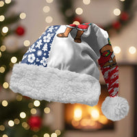 Panama Christmas Santa Hat with Tropical Santa National Coat of Arms and Festive Pattern Design - Wonder Print Shop