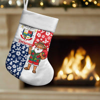 Panama Christmas Stocking with Tropical Santa National Coat of Arms and Festive Pattern Design - Wonder Print Shop